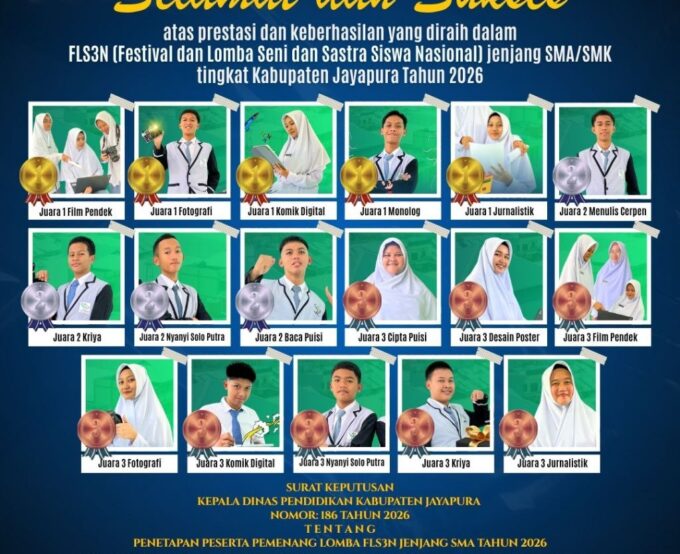 SMAIT Insan Cendekia Jayapura Raih Berbagai Prestasi pada Festival dan Lomba Seni & Sastra Siswa Nasional (FLS3N) Jenjang SMA Tahun 2026