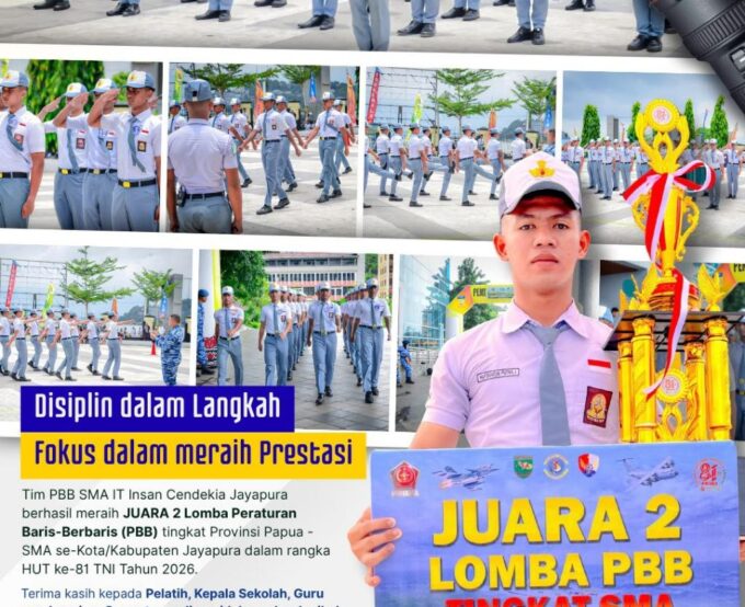 Raih Juara 2 Lomba PBB Tingkat Provinsi Papua, SMA IT Insan Cendekia Jayapura Tunjukkan Kekompakan dan Kedisiplin